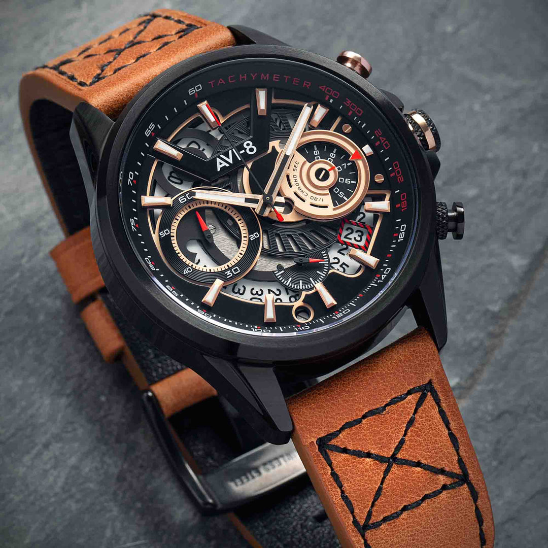 AVI-8 Hawker Harrier Matador Chronograph Desert Black | Watches.com