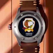 AVI-8 Flyboy Airmaster 40 Meca-Quartz Peanuts Snoopy Flying Ace Camel Brown Limited Edition
