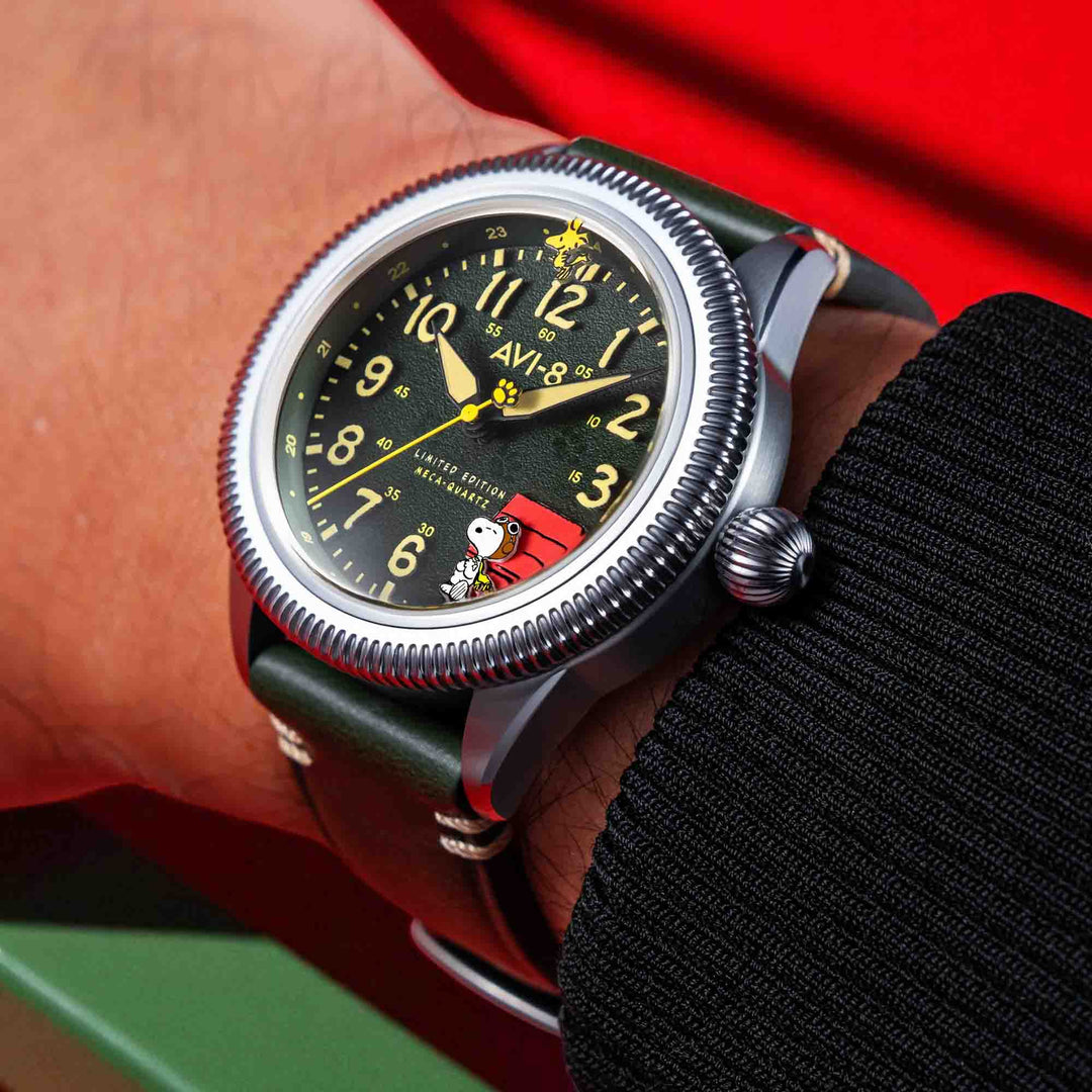 AVI-8 Flyboy Airmaster 40 Meca-Quartz Peanuts Snoopy Flying Ace