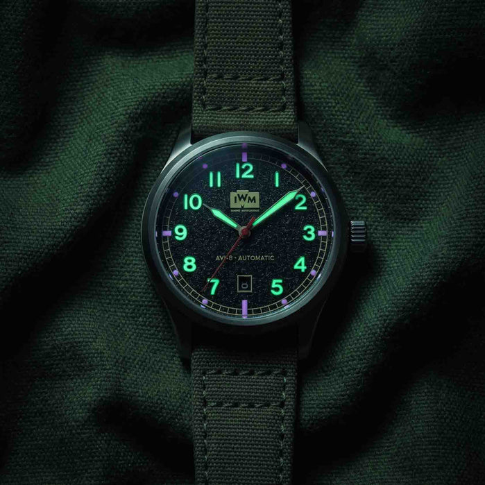 AVI-8 Flyboy Engineer Automatic Imperial War Museums Fieldmaster Edition Ashen Flight angled shot picture