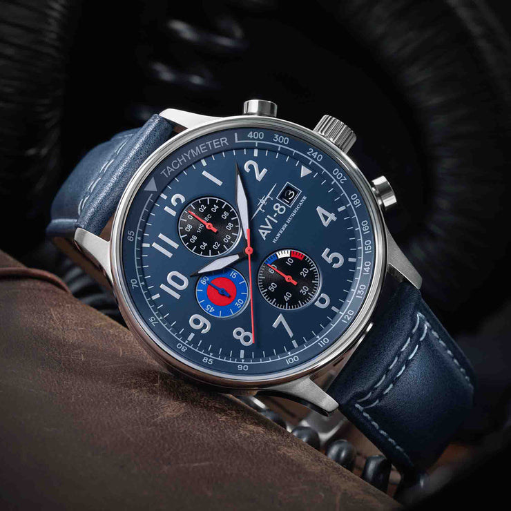 AVI-8 Hawker Hurricane Classic Chronograph Opal Blue
