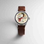 AVI-8 Flyboy Airmaster 40 Meca-Quartz Peanuts Snoopy Flying Ace Camel Brown Limited Edition