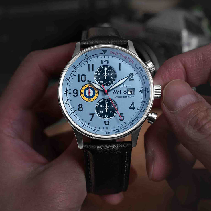 AVI-8 Hawker Hurricane Classic Chronograph Faded Blue