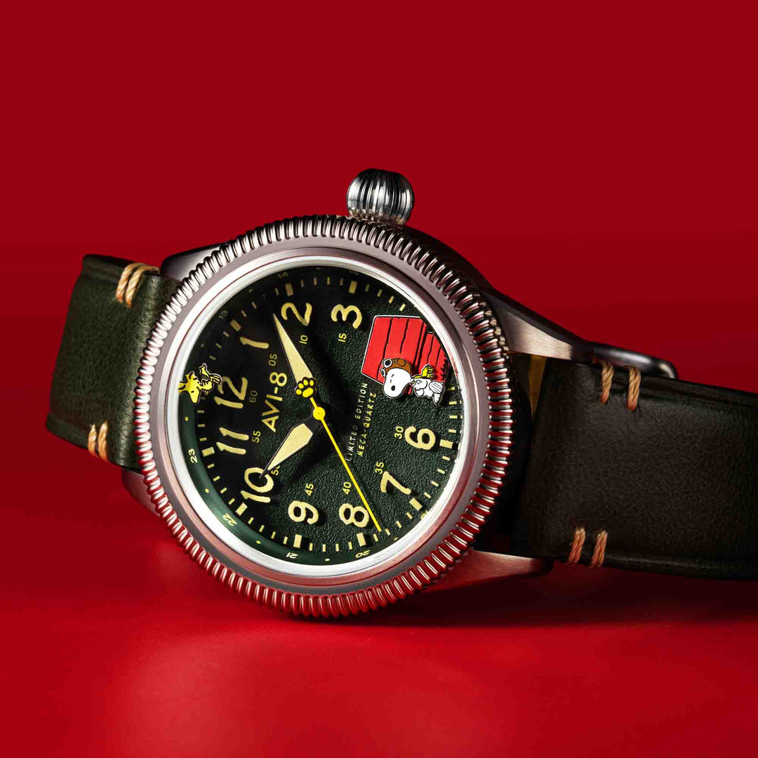 AVI-8 Flyboy Airmaster 40 Meca-Quartz Peanuts Snoopy Flying Ace