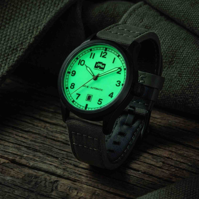 AVI-8 Flyboy Engineer Automatic Imperial War Museums Fieldmaster Edition Field Khaki angled shot picture