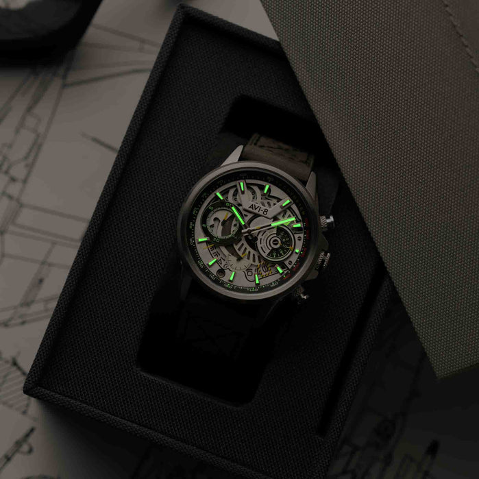 AVI-8 Hawker Harrier Matador Chronograph Storm Grey angled shot picture