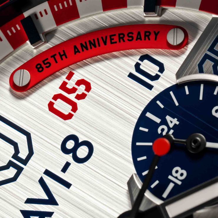 AVI-8 P-51 Mustang Kindelberger Chronograph 85th Anniversary Slipstream Silver Limited Edition