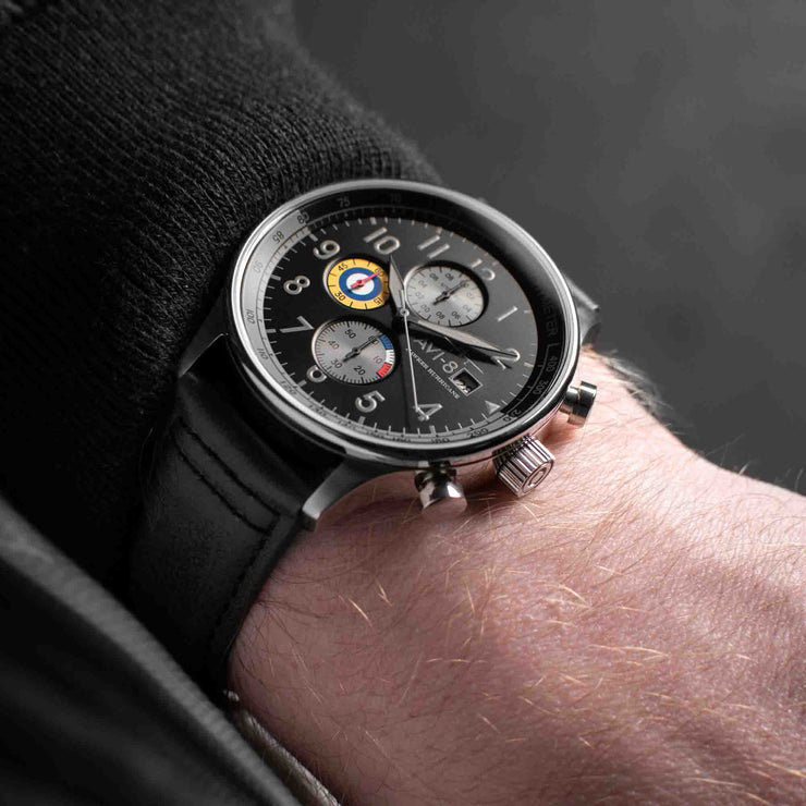 AVI-8 Hawker Hurricane Classic Chronograph Grey Black