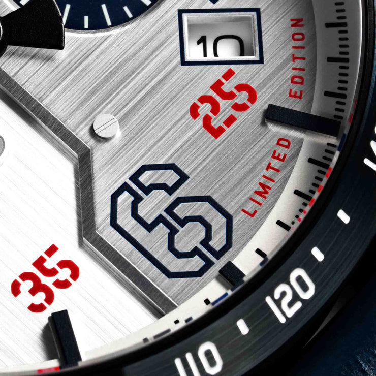 AVI-8 P-51 Mustang Kindelberger Chronograph 85th Anniversary Slipstream Silver Limited Edition