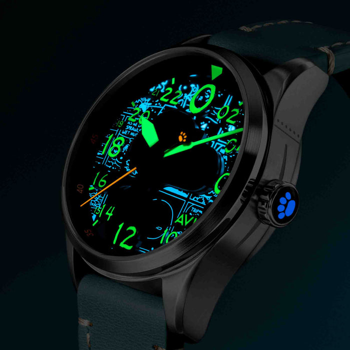 AVI-8 Spitfire Peanuts Snoopy Flying Ace 24 Hour Automatic Azure Blue Limited Edition angled shot picture