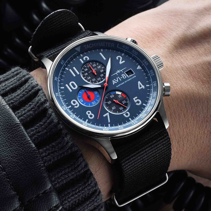 AVI-8 Hawker Hurricane Classic Chronograph Opal Blue