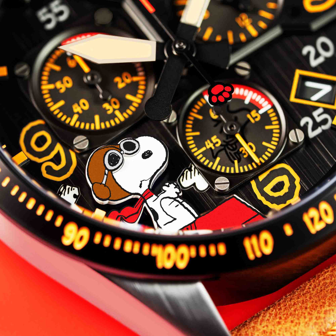 snoopy P-51 Mustang Blakeslee Chronograph Peanuts Snoopy Flying Ace