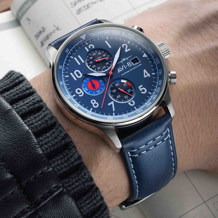 AVI-8 Hawker Hurricane Classic Chronograph Opal Blue