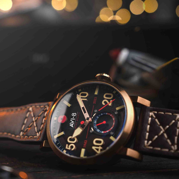 AVI-8 Dambuster 80th Anniversary Royal British Legion Carbon Brown Limited Edition angled shot picture