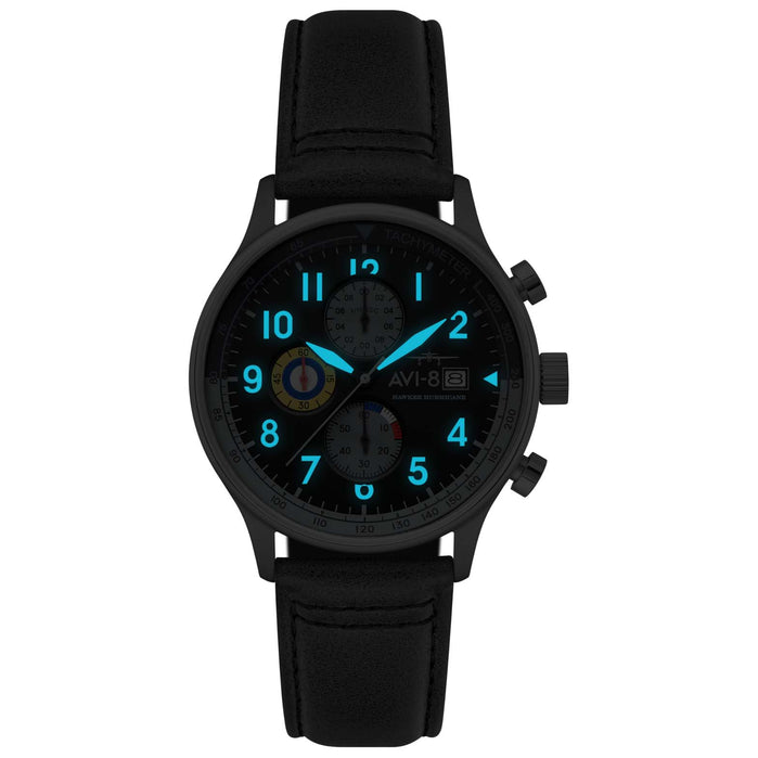 AVI-8 Hawker Hurricane Classic Chronograph Grey Black angled shot picture