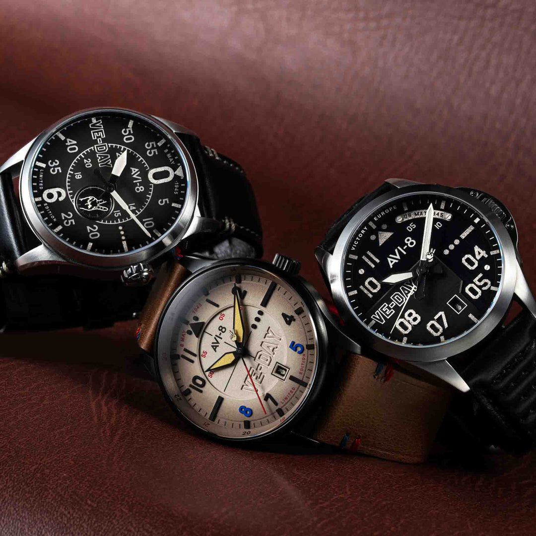 AVI-8 Hawker Hunter Kent Automatic VE-Day 80th Vangaurd Beige