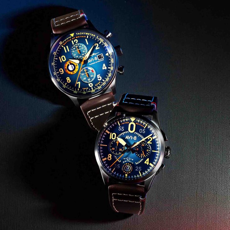 AVI-8 Hawker Hurricane x Spitfire Chrono Set Battle Of Britain 85th Limited Edition