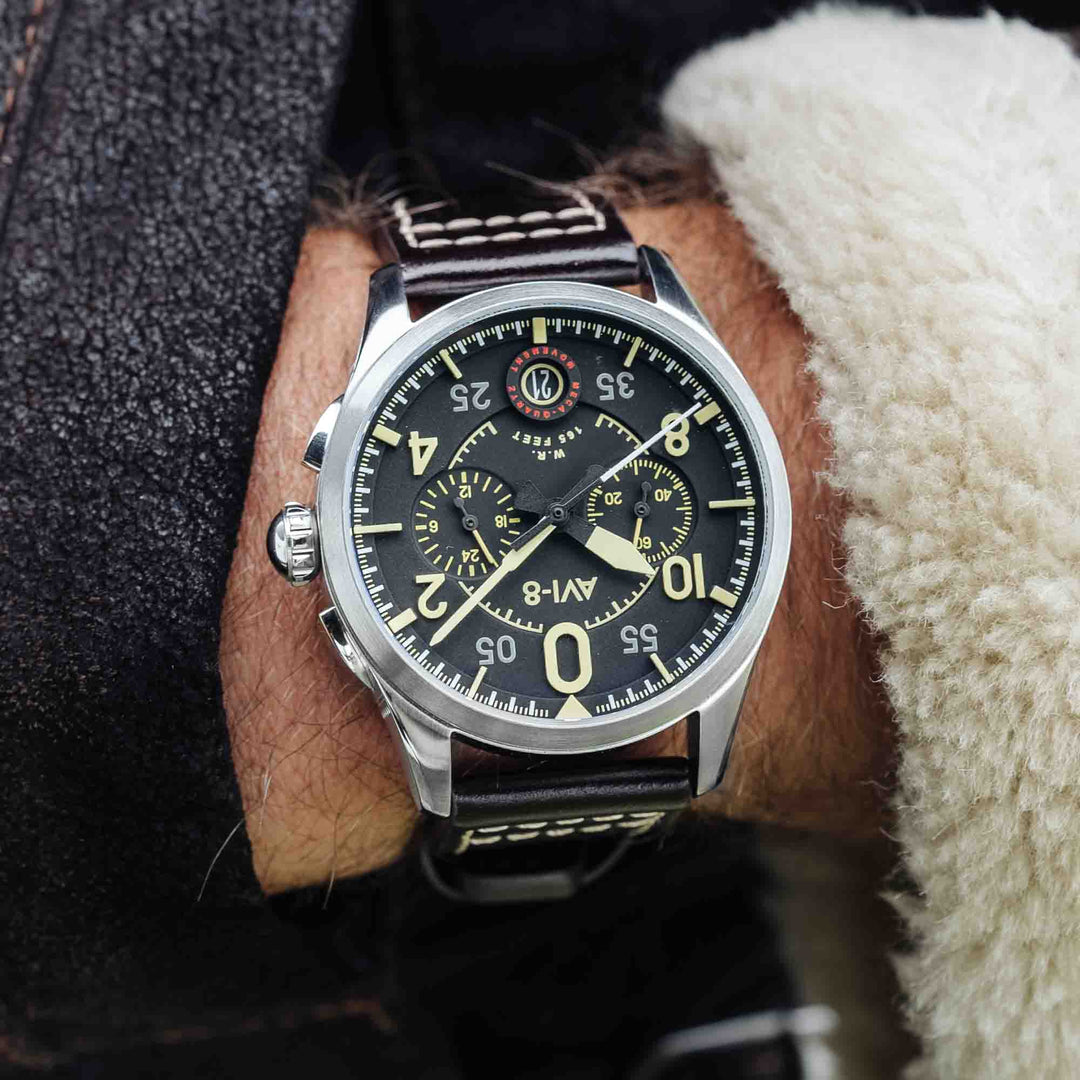 AVI-8 Spitfire Lock Chronograph Midnight Oak – Watches.com