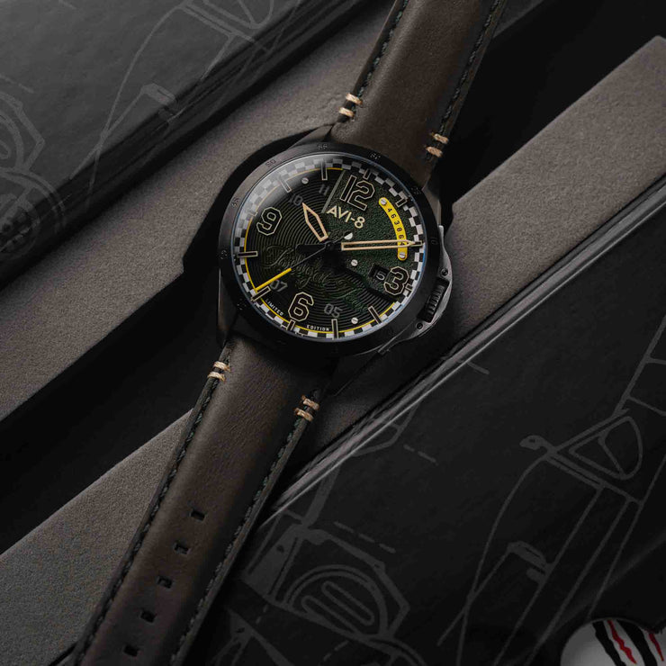 AVI-8 x Watches.com P-51 Mustang Twilight Tear Automatic Green Limited Edition