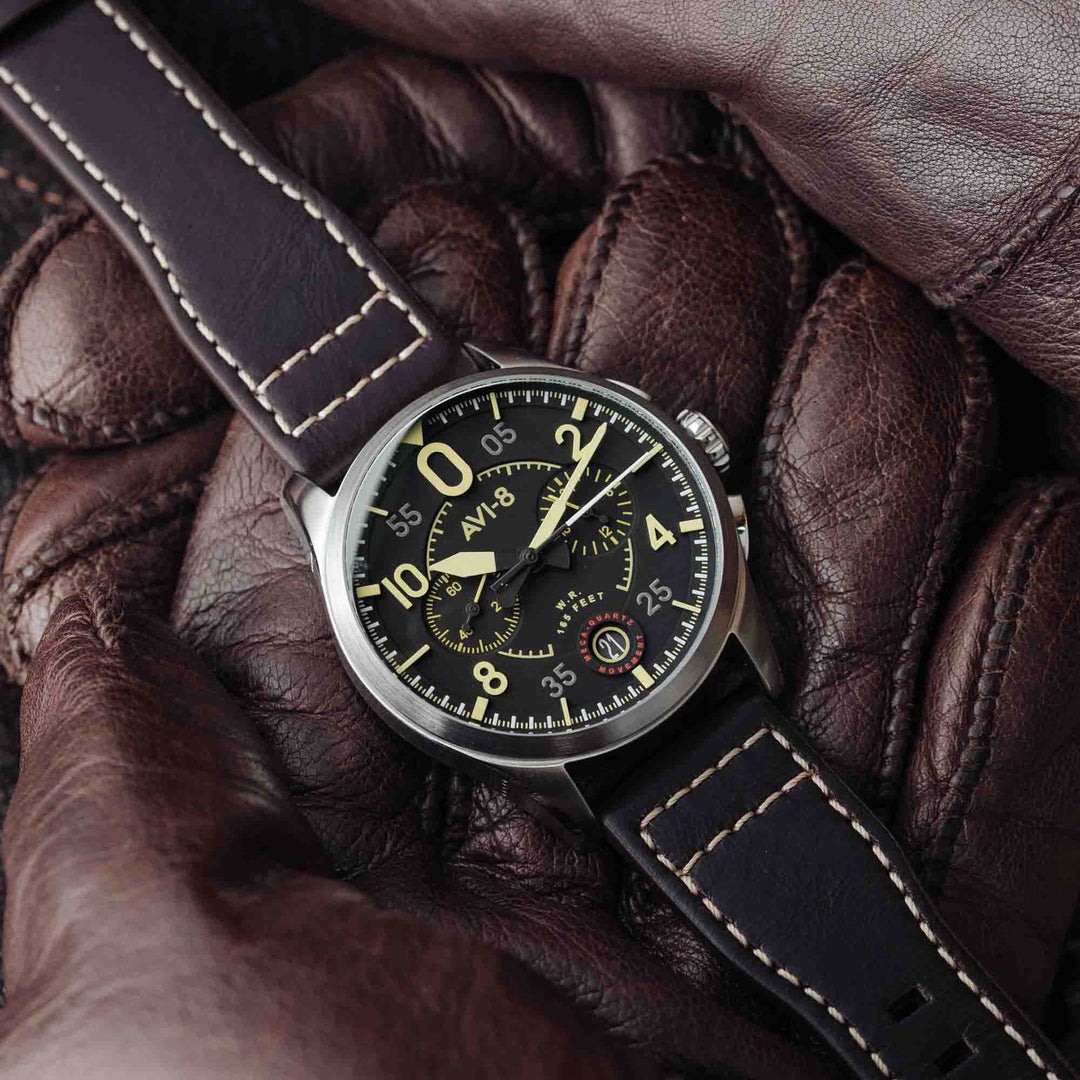 AVI-8 Spitfire Lock Chronograph Midnight Oak – Watches.com