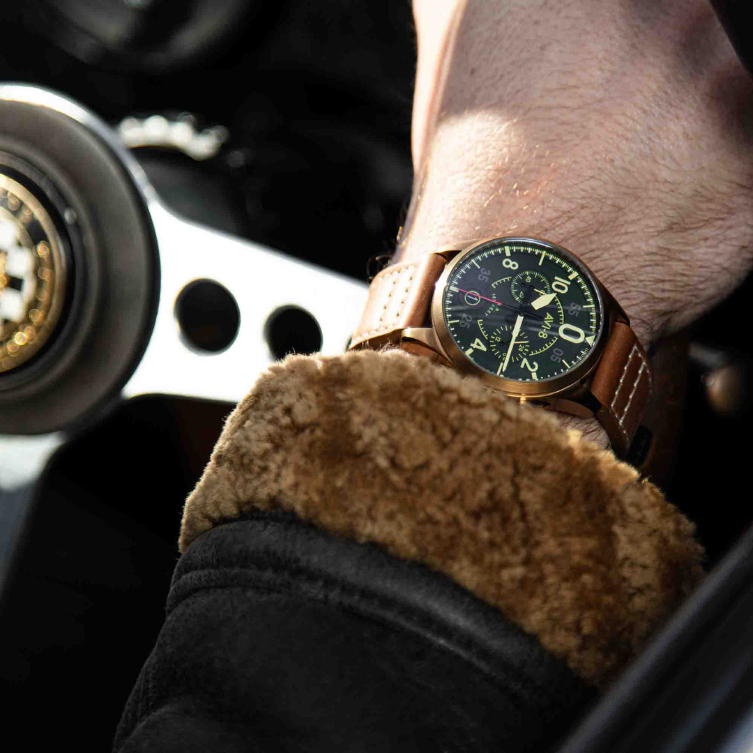 AVI-8 Spitfire Lock Chronograph Midnight Oak – Watches.com