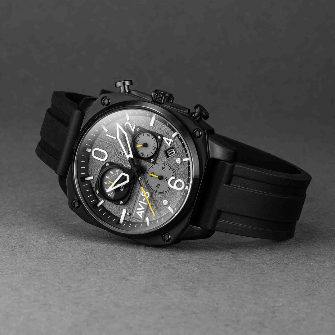 AVI-8 Hawker Hunter Retrograde Chronograph Tactical Black