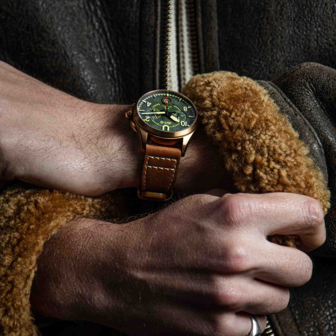 AVI-8 Spitfire Lock Chronograph Midnight Oak – Watches.com