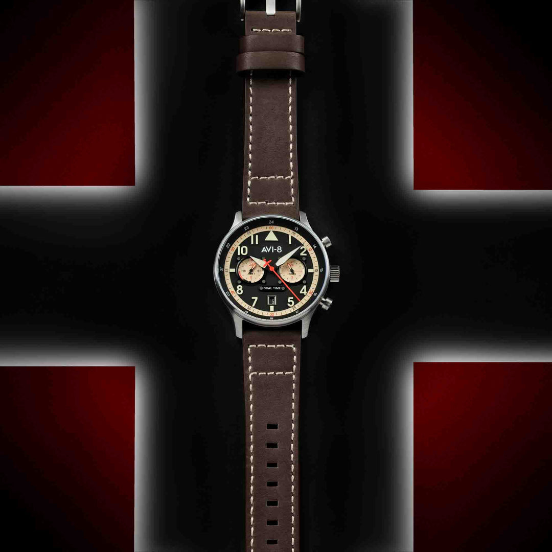CABINオートチェンジヤーⅡ AVI-8 Hawker Hurricane Carey Dual Time Manston – Watches.com