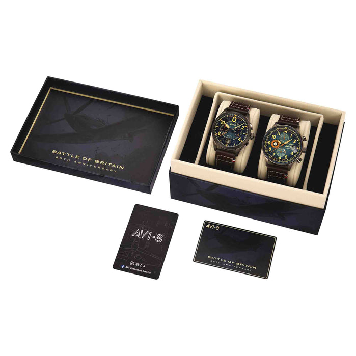 AVI-8 Hawker Hurricane x Spitfire Chrono Set Battle Of Britain 85th Limited Edition angled shot picture