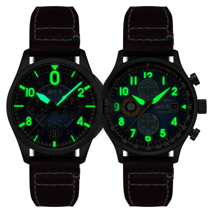 AVI-8 Hawker Hurricane x Spitfire Chrono Set Battle Of Britain 85th Limited Edition