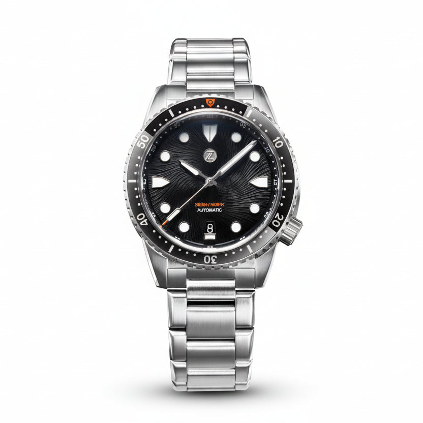 mako Zelos Mako Automatic 500M Diver Steel Orange | Watches.com