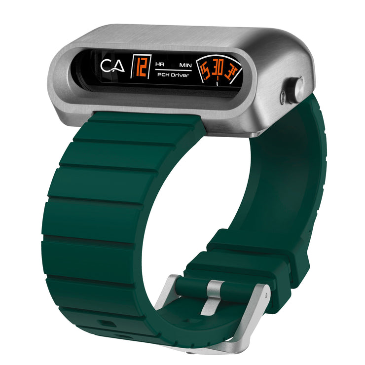 CA PCH Driver Jump Hour Brushed Silver Forest Green