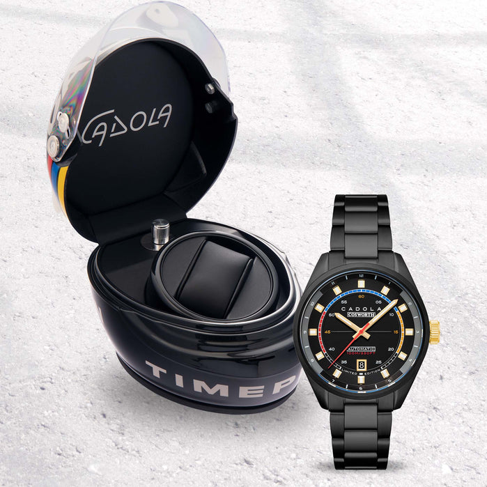 Cadola DFV-Cosworth Helmet Watch Winder Automatic Limited Edition James Set angled shot picture
