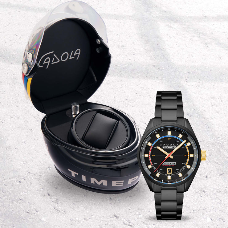 Cadola DFV-Cosworth Helmet Watch Winder Automatic Limited Edition James Set