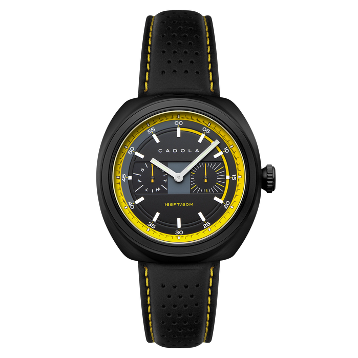 Cadola Giulia Calendar Yellow Black angled shot picture