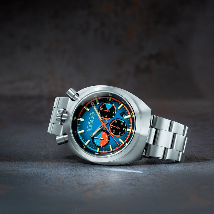 Cadola Testa Di Toro Chronograph Cobalt Gauge angled shot picture