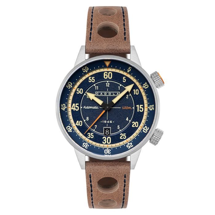 Cadola Rally Timer Automatic Denim Blue angled shot picture