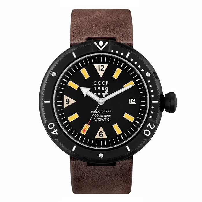 CCCP Kashalot Automatic CP-7027-01 Black Brown angled shot picture
