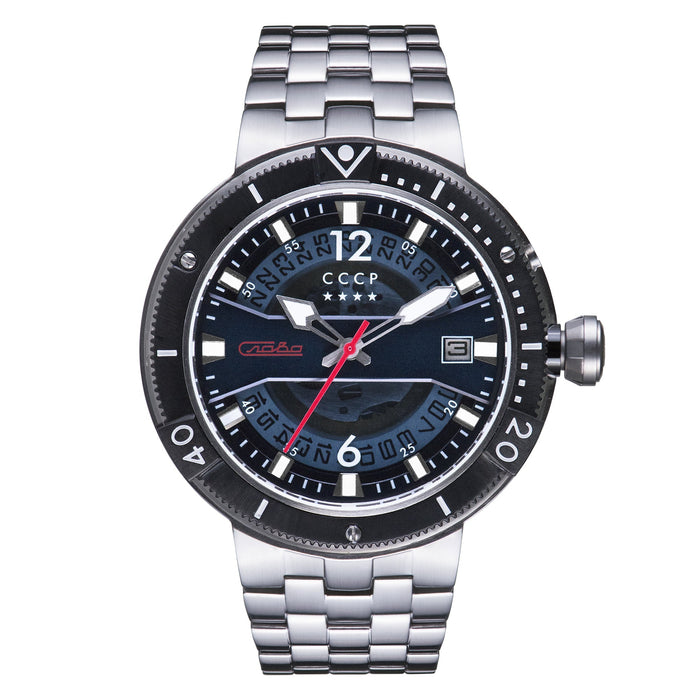 CCCP Kashalot Automatic CP-7039-22 Steel Blue angled shot picture