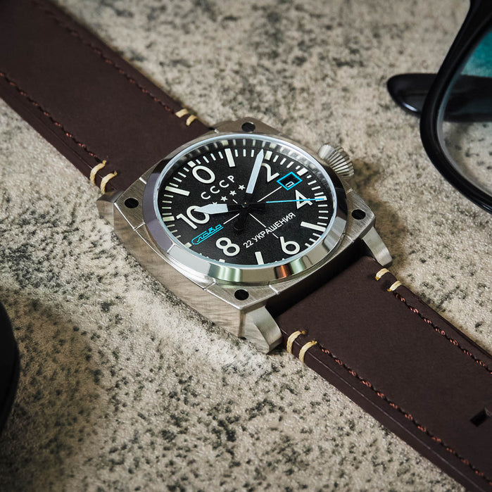 CCCP Aviation Gurevich Automatic Black Brown angled shot picture