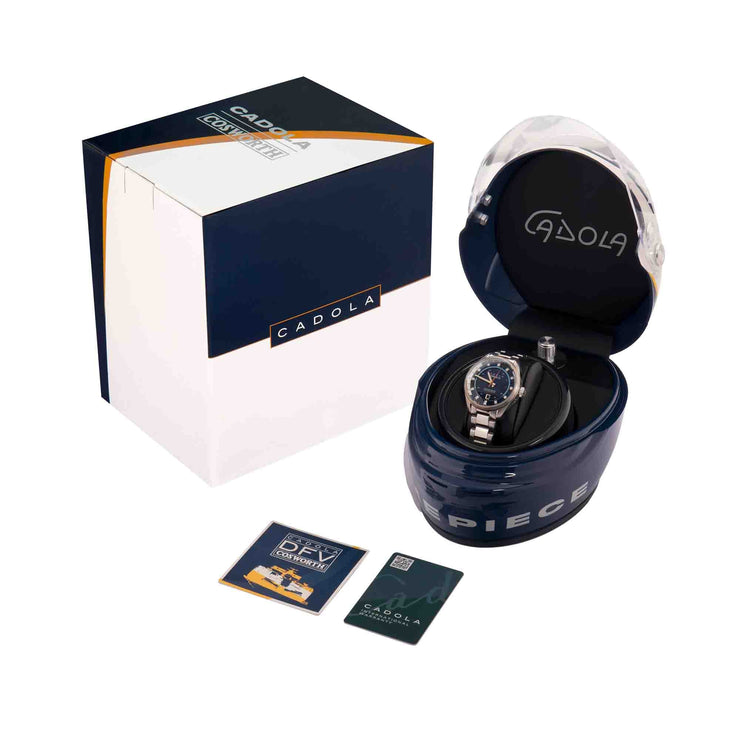 Cadola DFV-Cosworth Automatic Nigel Blue Helmet Watch Winder Set