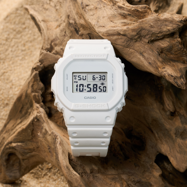 G-Shock DW5600 Digital All White | Watches.com