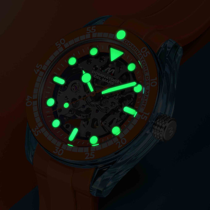 Dominatore Del Mare Positano Automatic Orange Blaze angled shot picture