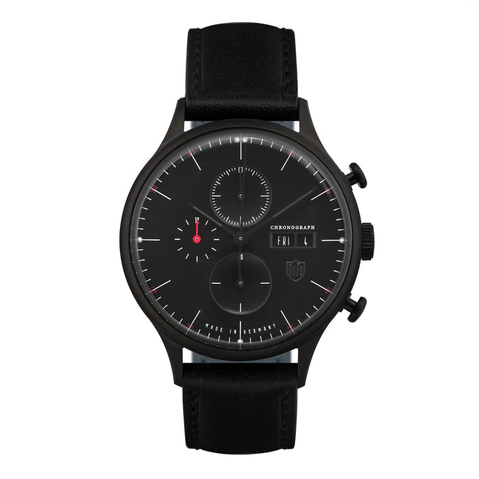 DuFa Van Der Roche Barcelona Chronograph Elemental Black angled shot picture