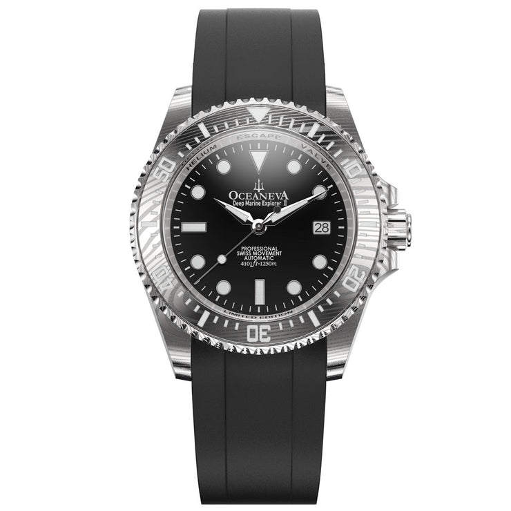Oceaneva Deep Marine Explorer II Damascus Steel Black Limited Edition