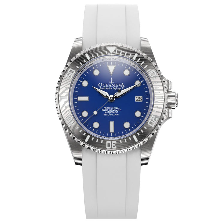 Oceaneva Deep Marine Explorer II Damascus Blue White Limited Edition