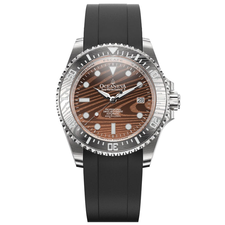 Oceaneva Deep Marine Explorer II Damascus Coffee Brown Limited Edition