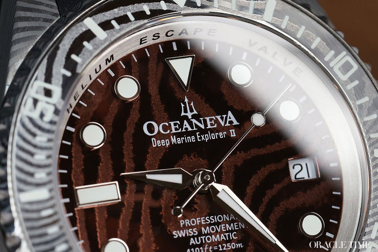 Oceaneva Deep Marine Explorer II Damascus Coffee Brown Limited Edition