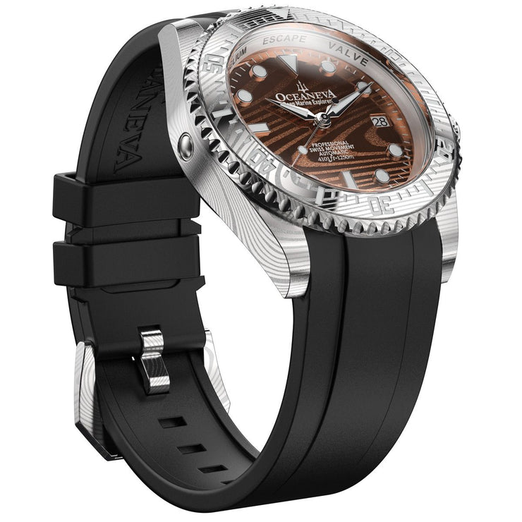 Oceaneva Deep Marine Explorer II Damascus Coffee Brown Limited Edition