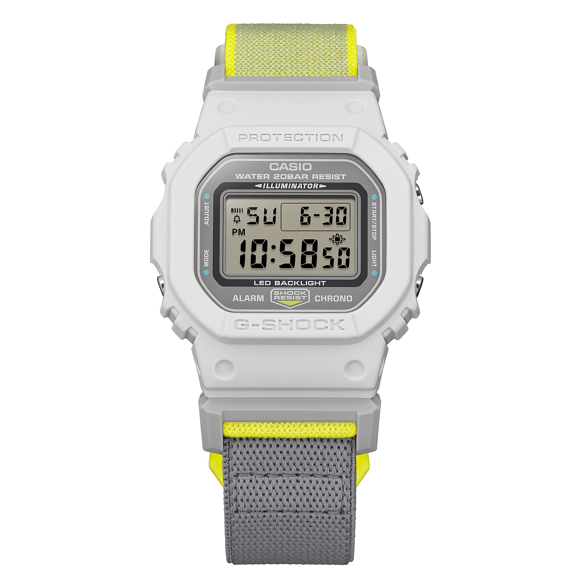 G-Shock DW5600 Cloth Band Digital Gray | Watches.com